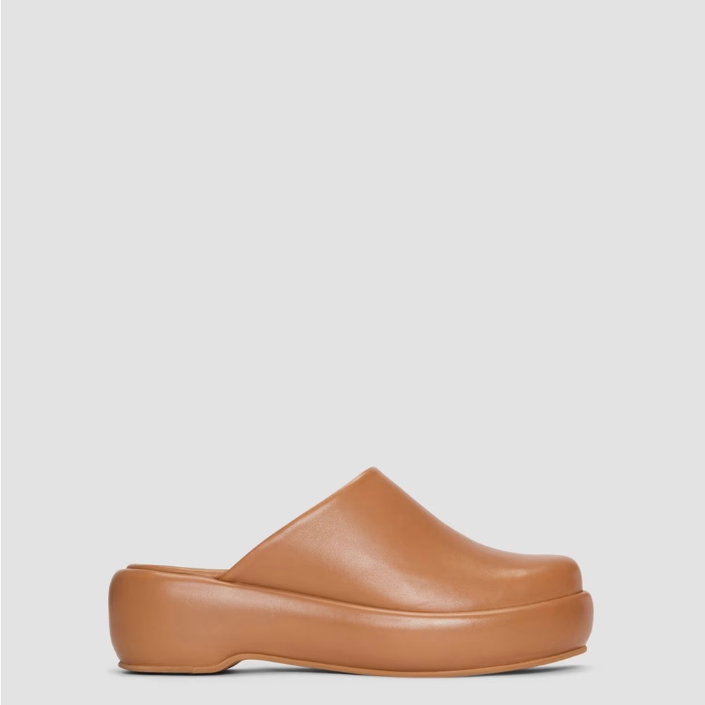 Everlane Tan Platform Mules